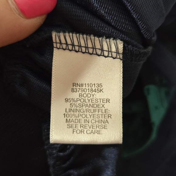 Beautees Girls Color Block Skater Dress Size 14 – Aquatic Green & Black - Picture 8 of 10